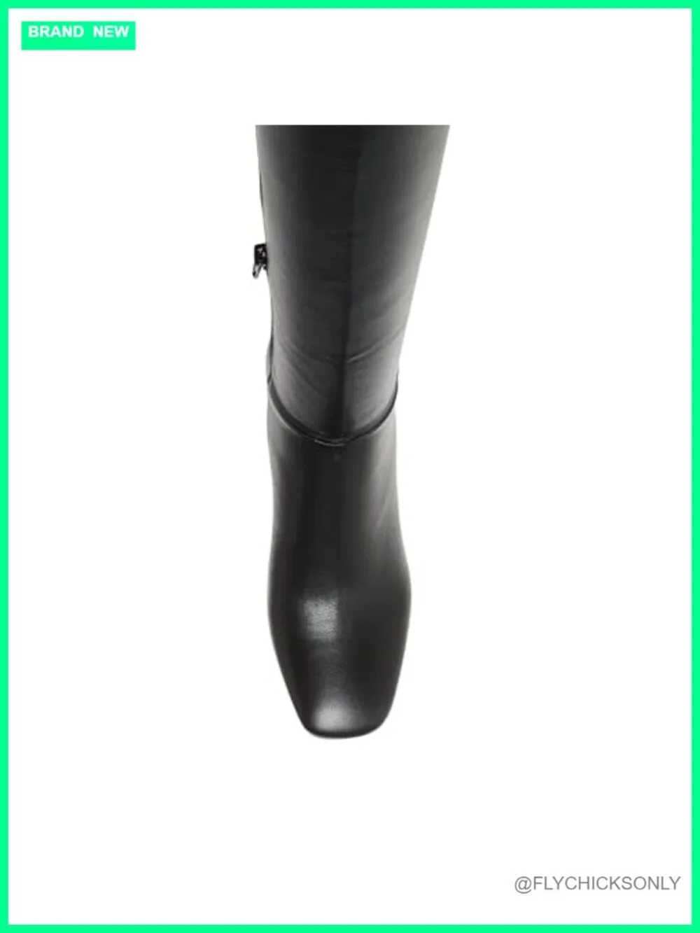 Zippered Knee High Block Heel Snow Boots